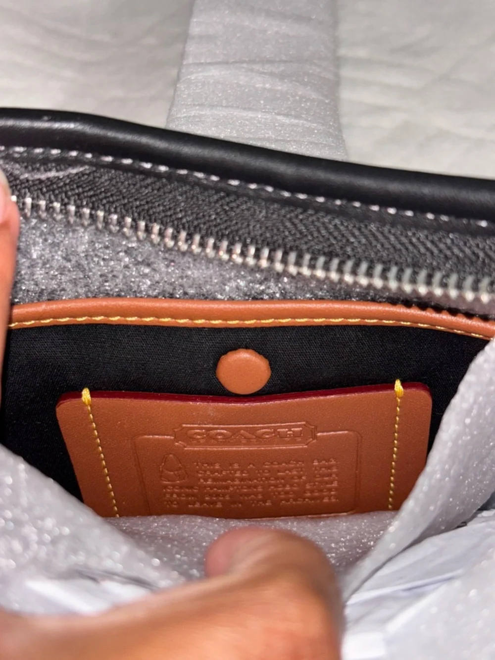 Coach Black Crystal Hampton Hobo Bag